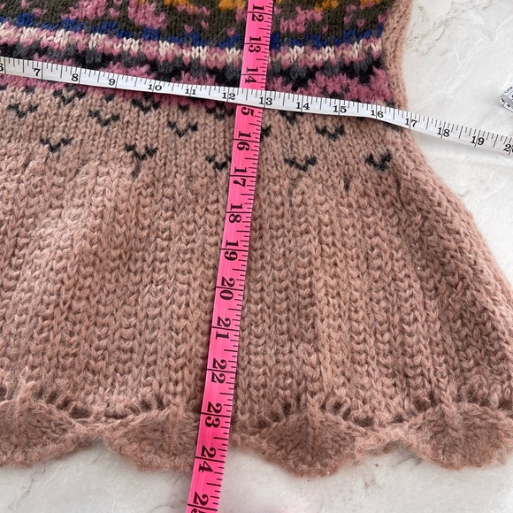 MOSCHINO Cheap & Chic Pink Mohair Blend Patterned Knit Sweater EUC Size 10 US - Picture 12 of 15